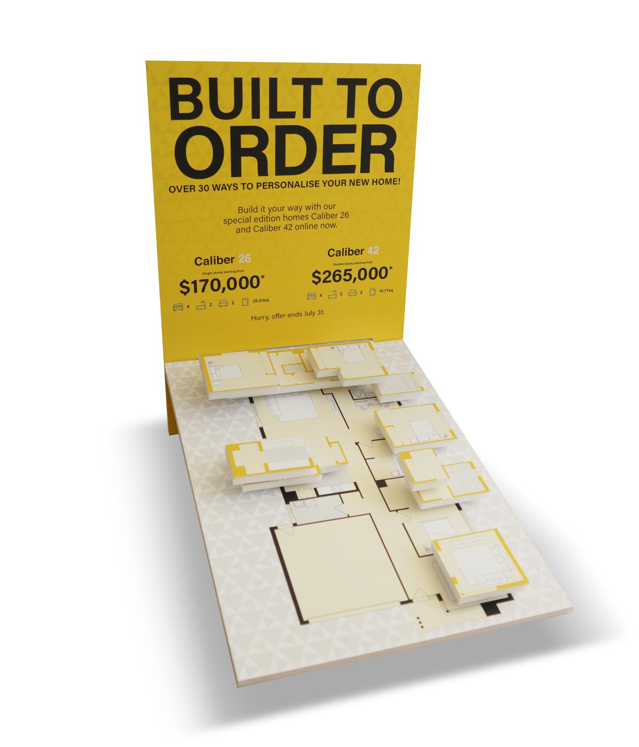 Australian Building Company - Built to Order. Custom pop-up model.